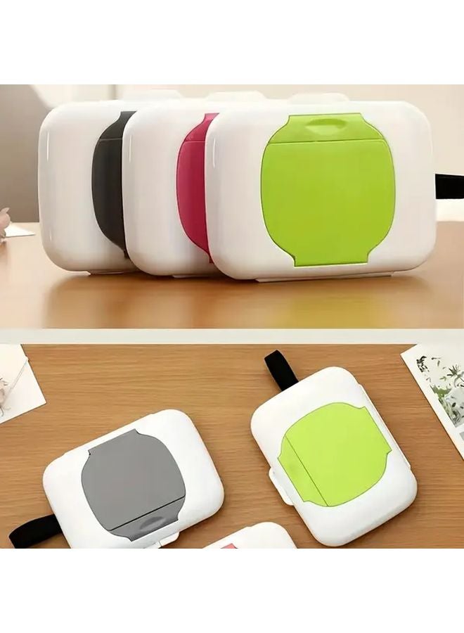 Portable Wet Wipe Dispenser Box Rose Color Hygienic One Touch Lid Travel Home Office - Image 1
